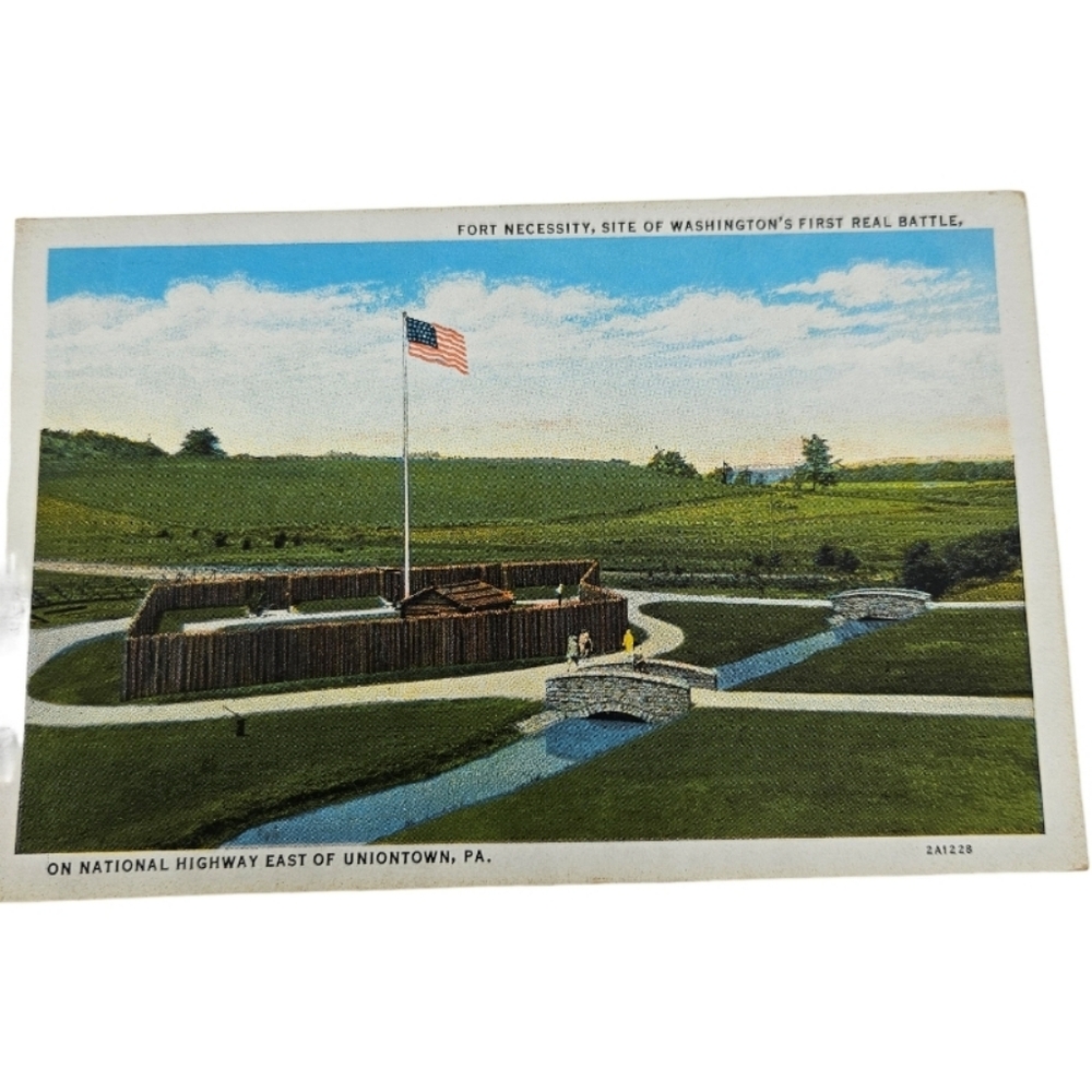📬 Vintage Unused Postcard Fort Necessity PA